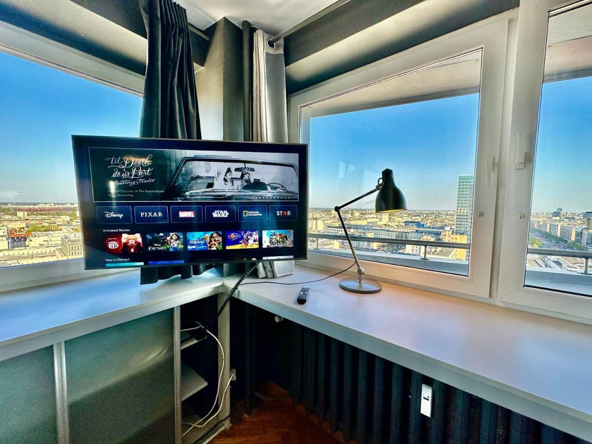 Super Apartament Grey Centrum 2X Metro Fast Wifi 300 Mbs Netflix Appletv Smarttv Spotify Panorama Miasta Warsaw Ngoại thất bức ảnh