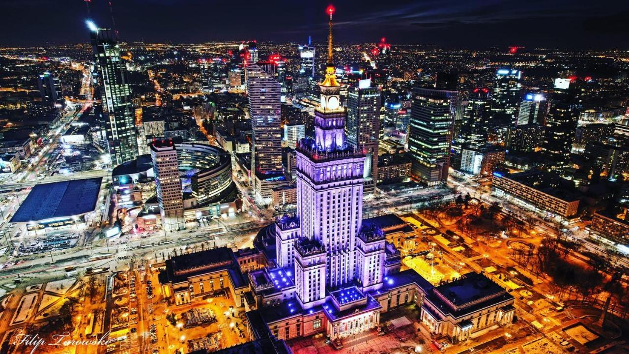 Super Apartament Grey Centrum 2X Metro Fast Wifi 300 Mbs Netflix Appletv Smarttv Spotify Panorama Miasta Warsaw Ngoại thất bức ảnh