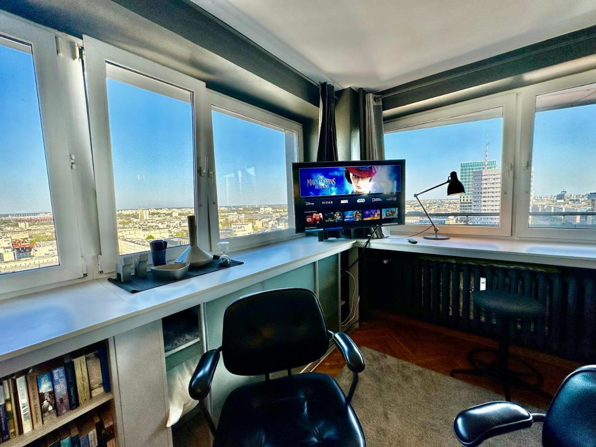Super Apartament Grey Centrum 2X Metro Fast Wifi 300 Mbs Netflix Appletv Smarttv Spotify Panorama Miasta Warsaw Ngoại thất bức ảnh