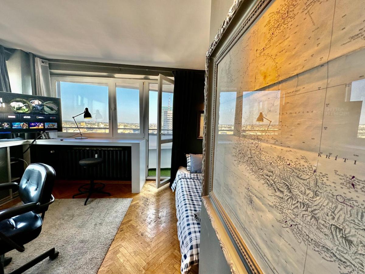 Super Apartament Grey Centrum 2X Metro Fast Wifi 300 Mbs Netflix Appletv Smarttv Spotify Panorama Miasta Warsaw Ngoại thất bức ảnh