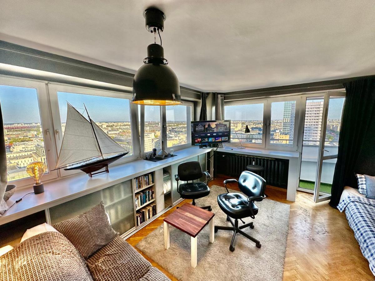 Super Apartament Grey Centrum 2X Metro Fast Wifi 300 Mbs Netflix Appletv Smarttv Spotify Panorama Miasta Warsaw Ngoại thất bức ảnh